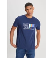 Lee Erkek Regular Fit Bisiklet Yaka Pamuk Lacivert T-shirt - LL07FE4