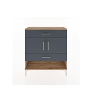 Arges Şifonyer 2 Raflı 2 Çekmeceli 2 Kapaklı 88x30x96 Çam-Antrasit