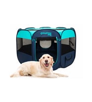 KingCamp PETS Ancona M Portatif Köpek Çadırı (Mavi-Yeşil)
