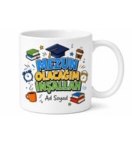 Mezun Olacağım İnşallah Yazılı Komik Kupa Bardak Hediye Eğlenceli Baskılı