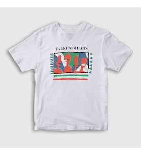 Presmono Unisex Çocuk Beyaz Vintage Talking Heads T-Shirt 493972tt