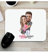 Kişiye Özel Bebeğimizi Beklerken Karikatürlü Mouse Pad