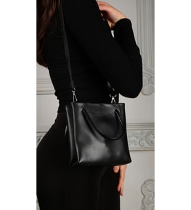 Valu Accessorize Askılı Mini Tote Çarpraz Kadın Çanta Kahverengi (Siyah)