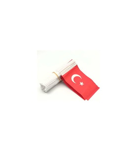 BUKET SOPALI KAĞIT BAYRAK TÜRK 80Lİ 12X22.5 BKT-301/1 5242 (Kırmızı)