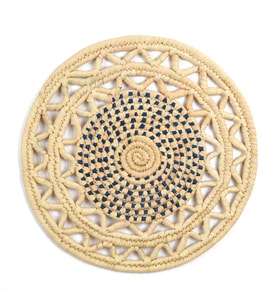 Vinca Hasır Duvar Tabağı_ mavi_ 40 cm