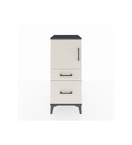 Hyperion Komodin 2 Raflı 2 Çekmeceli Tek Kapaklı 44x44x106 Antrasit-Aytaşı