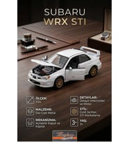 MotorMax Subaru Impreza WRX STI 1:24 Ölçek Beyaz Metal Model Araba - Açılır Kapı ve Kaput
