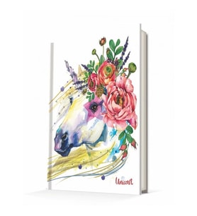 DEFFTER 14X20 UNICORN / FLOWER SERT KAPAK A5 ÇİZGİLİ DEFTER 96 YP