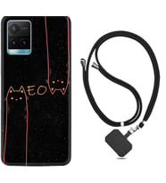 Vivo Y11S Y21S Y20 Y20S Y70 Kılıf Boyun Askılı Silikon Meow 1657