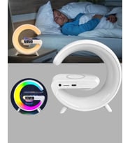 Mey İthalat® Kablosuz Şarjlı Atmosfer Lambası Bluetooth Hoparlör Akıllı Alarm Özellikli