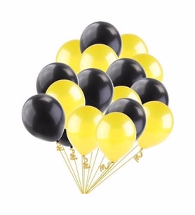Siyah - Sarı Balon 25 Adet ( Balonlar Sönüktür)