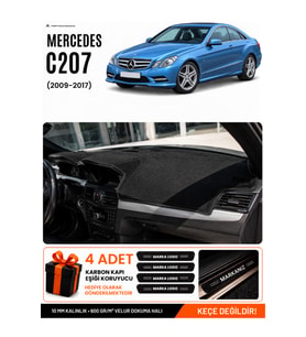 MERCEDES C207 (2009-2017) Uyumlu Torpido Örtüsü Torpido Kılıfı - Siyah