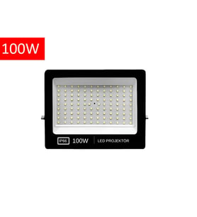 100w Led Projektör Beyaz Işık 6500K Slim Led Projektör
