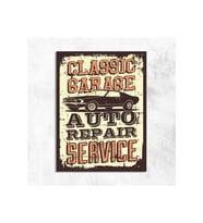 Classic Garage Retro Vintage Ahşap Mdf Tablo