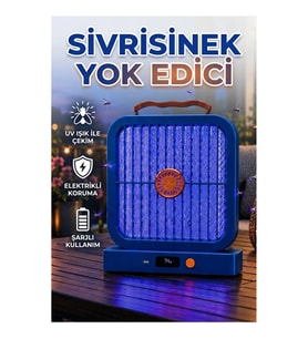 Şarjlı UV Işıklı Sinek Öldürücü Mavi Elektrikli Cihaz