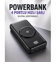 10.000 Mah Powerbank 4 Portlu Hızlı Şarj Dijital Göstergeli
