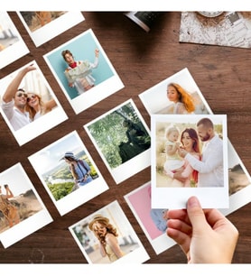 Mini Pola Kart Fotoğraf Baskı 6x9 cm – 50 Adet Ekonomik Paket Retro Çerçeveli