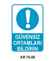 İŞ GÜVENLİĞİ UYARI LEVHASI 1 ADET PVC 21 X 29CM