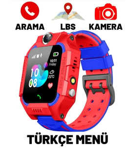 Çocuk Ve Yetişkin Sim Kartlı Ortam Dinleme Özellikli Kameralı Gps Konum Arama Yapan- Smart Kids Watch – KIRMIZI
