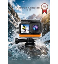 Torima Aksiyon Kamerası Ultra Hd Wifi 4K Su Geçirmez Kamera AC03 Siyah