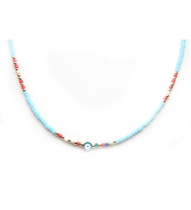 Blora Turkuaz Boncuk Kolye