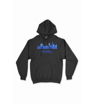 Stockholm Manzaralı Siyah Sweatshirt Hoodie
