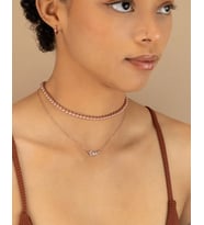 Kişiye Özel Minimal Love Yazılı Kolye 925K Gümüş (Rose)