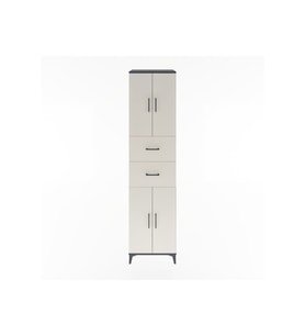 Hyperion Dolap 3 Raflı 2 Çekmeceli 4 Kapaklı 60x44x243 Antrasit-Aytaşı