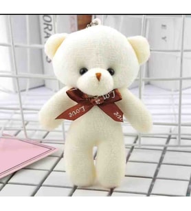 Wolawood Peluş Ayıcık Anahtarlık – Yumoş Mini Sevimli Çanta Süsü, Tatlı ve Şirin Aksesuar, Yumuşak Peluş Oyuncak Anahtarlık Hediyelik