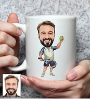 Kişiye Özel Tenisçi Tasarımlı Karikatürlü Kupa Bardak