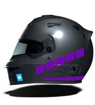 Şerit Tasarımlı Patlıcan Moru Motosiklet Kask Sticker Çınar Extreme