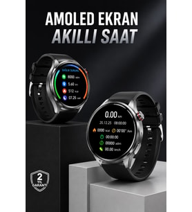 Akıllı Saat Bluetooth Bağlantılı Amoled Ekran Uyku ve Sağlık Takibi
