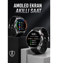 Akıllı Saat Bluetooth Bağlantılı Amoled Ekran Uyku ve Sağlık Takibi