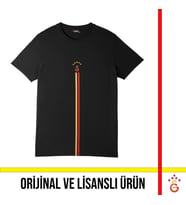 Galatasaray Lisanslı 5 Yıldız Detaylı Siyah T-Shirt E251398
