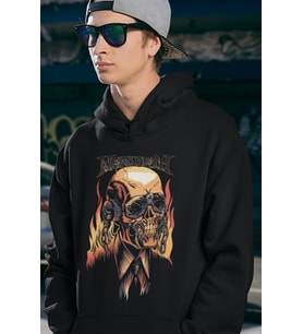 Tasarım Megadeth Baskılı Unisex Oversize Rock Metal Hoodie