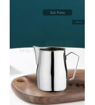 Süt Potu Paslanmaz Süt Köpürtme Sürahisi Çelik Pitcher 700 ml