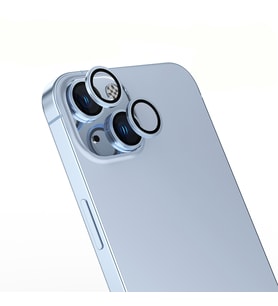 Apple iPhone 14 Uyumlu Zore Mikro Kamera Lens Koruyucu (Mavi)