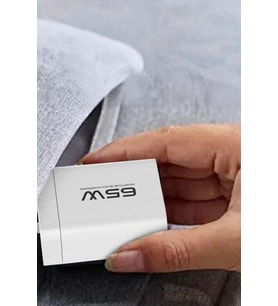 Pilelistore   C99Q 65W PD Destekli Type-C ve USB Çift Çıkışlı Hızlı Şarj Adaptörü - Beyaz