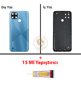 Oppo KAPAK Yapıştırıcı Realme C21Y Mavi Yapıştırıcı B-7000 Yapıştırıcı Arka Kapak Arka Cam Batarya Kapağı Lazer Kesim Kapak Pil Kapağı Back Cover