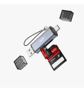 A207 USB-A / USB-C 2 in 1 SD/TF Card Reader