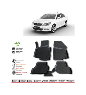 Skoda Octavia 2010 Model 4D Havuzlu Paspas