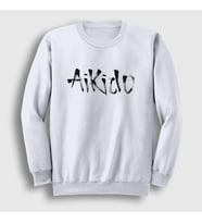 Presmono Unisex Beyaz Aikido Ufc Mma Dövüş Sanatları Sweatshirt 502022tt (Beyaz)