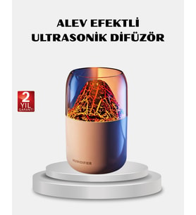 280Ml Alev Işıklı Ultrasonik Hava Nemlendirici Sessiz Usb Şarjlı - Lisinya