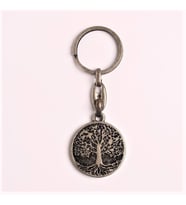HAYAT AĞACI TASARIMLI  METAL-KROM ANAHTARLIK-ANAH340-9