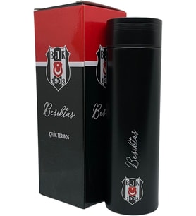 500ml Lisanslı Çift Katlı Paslanmaz Çelik Termos 8 Saat Sıcak Soğuk Hediye Kutulu Siyah