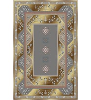 Eliana Home Baskılı, Yıkanabilir Kaymaz Taban Salon Halısı LNA1902-SD611 100x150 cm (Gri)