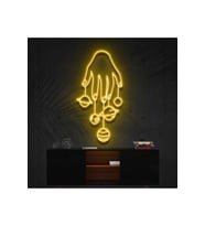 El Gezegenler Galaksi Figürlü Dekoratif Neon Tabela
