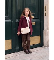 LCW Kids Kahverengi Regular Fit Kız Çocuk Deri Görünümlü Pantolon
