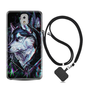 Samsung Note 3 4 5 8 9 20 Ultra 10 Lite Kılıf Boyun Askılı Silikon Dog Eyes 1761