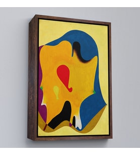 Çerçeveli Joan Miro - Sürreal Tablo (Altın)